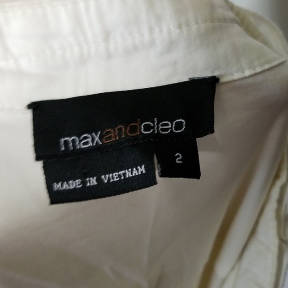 Max & Cleo sz 2 Sheath Black White Ruffle Dress - Picture 5 of 7